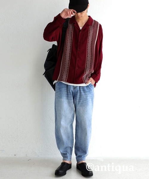 antiqua(アンティカ)の「一本でこなれる。サーカスパンツ(その他パンツ・メンズ・ブラック/ブラウン/カーキ/ブルー系その他/ノンウォッシュ/ブルー系その他2・M/L/L/XL)」の16枚目の写真