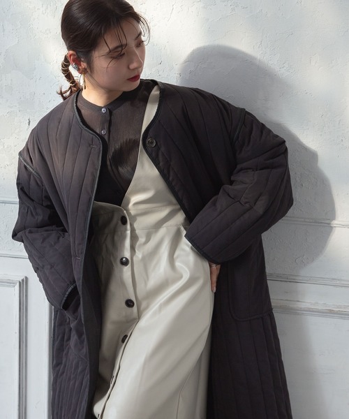 rectangle（レクタングル）の「フェイクレザージャンパースカート（ジャンパースカート・レディース・アイボリー/ブラック/ブルー・FREE）」の12枚目の写真