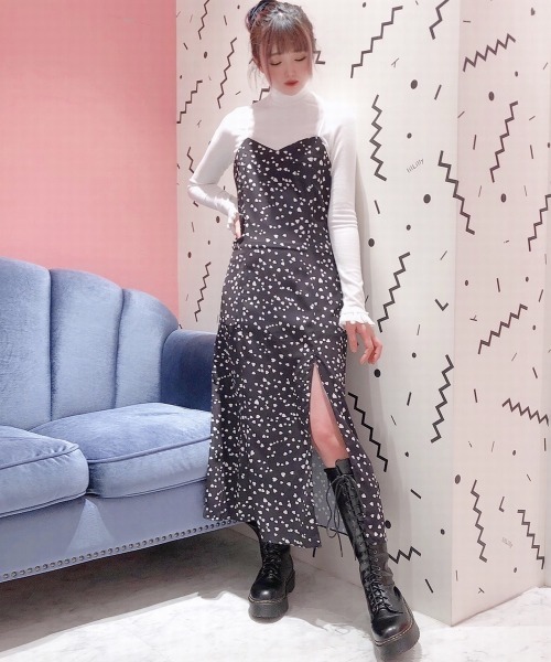 lilLilly リルリリー ランダムキャミミニワンピース Starry】デニムフリルミニワンピース | lilLilly official webstore
