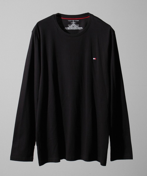 TOMMY HILFIGER(トミーヒルフィガー)の「【TOMMY HILFIGER/トミーヒルフィガー】ワンポイント ロングスリーブTシャツ(Tシャツ/カットソー・メンズ・ブラック/ホワイト・S/M/L/XL)」の1枚目の写真