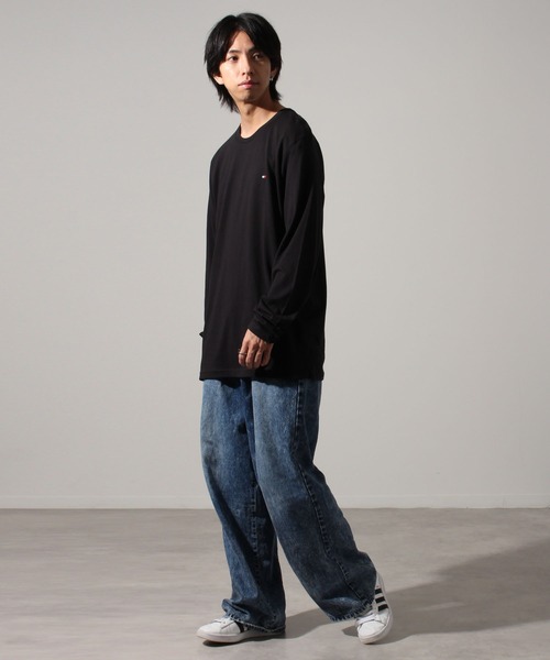TOMMY HILFIGER(トミーヒルフィガー)の「【TOMMY HILFIGER/トミーヒルフィガー】ワンポイント ロングスリーブTシャツ(Tシャツ/カットソー・メンズ・ブラック/ホワイト・S/M/L/XL)」の8枚目の写真