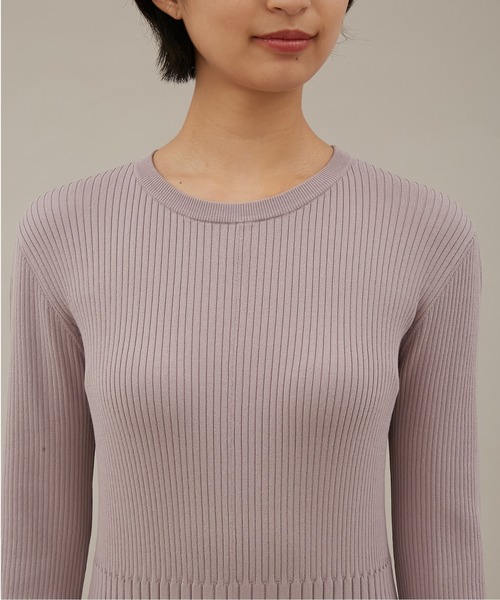 emmi（エミ）の「【emmi atelier】ロングスリーブタイトニットOP