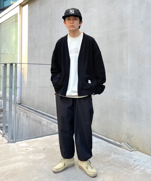 WHO'S WHO gallery（フーズフーギャラリー）の「【KOOKY'N/クーキー】 ワッフルジップカーディガン（カーディガン/ボレロ・メンズ・ブラック/ネイビー/グレー・FREE）」の9枚目の写真