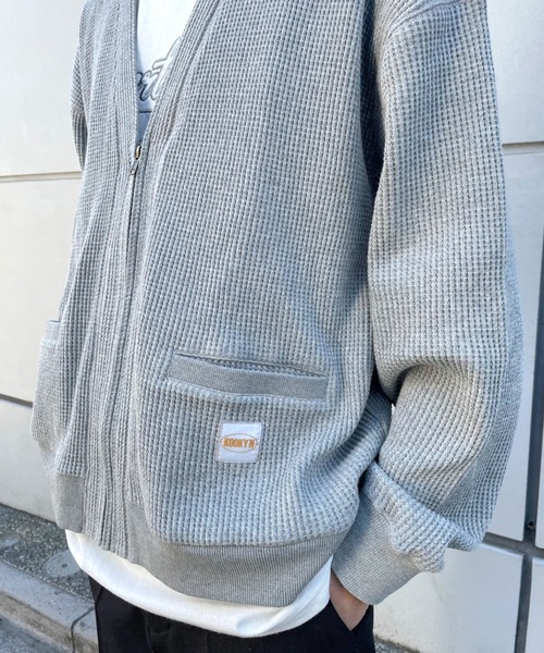 WHO'S WHO gallery（フーズフーギャラリー）の「【KOOKY'N/クーキー】 ワッフルジップカーディガン（カーディガン/ボレロ・メンズ・ブラック/ネイビー/グレー・FREE）」の13枚目の写真