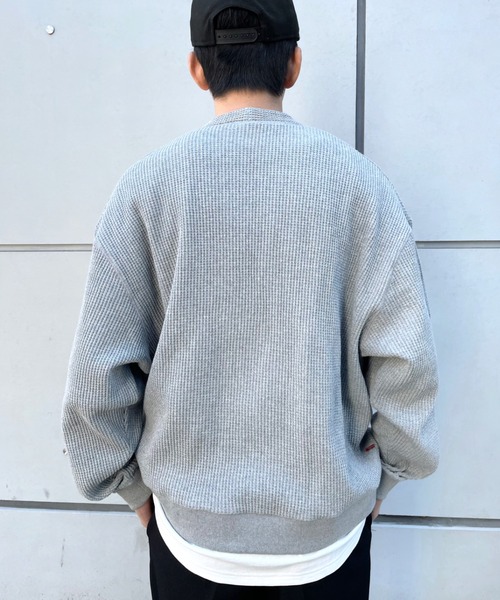 WHO'S WHO gallery（フーズフーギャラリー）の「【KOOKY'N/クーキー】 ワッフルジップカーディガン（カーディガン/ボレロ・メンズ・ブラック/ネイビー/グレー・FREE）」の15枚目の写真