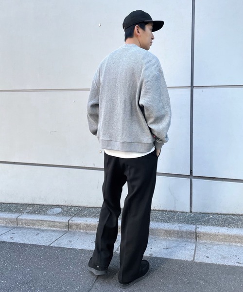 WHO'S WHO gallery（フーズフーギャラリー）の「【KOOKY'N/クーキー】 ワッフルジップカーディガン（カーディガン/ボレロ・メンズ・ブラック/ネイビー/グレー・FREE）」の18枚目の写真