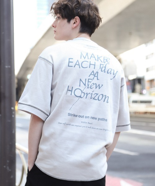 RAGEBLUE（レイジブルー）の「ワッフルプリントビッグTシャツ/936755（Tシャツ/カットソー・メンズ・ブラック/パープル/グレー/イエロー・MEDIUM/LARGE）」の10枚目の写真