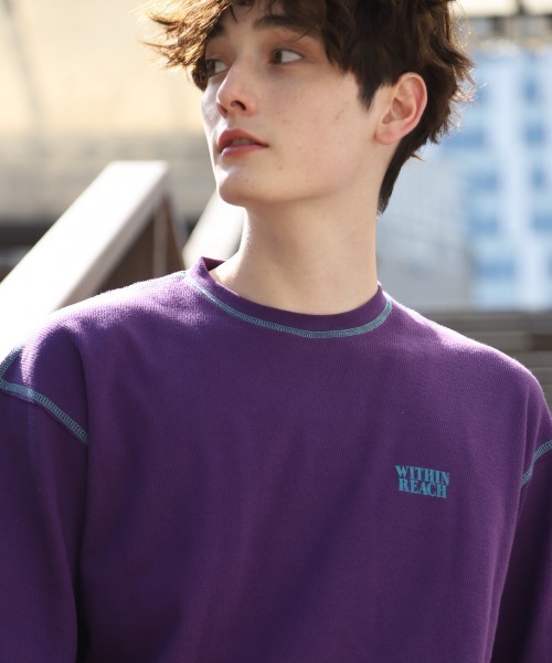 RAGEBLUE（レイジブルー）の「ワッフルプリントビッグTシャツ/936755（Tシャツ/カットソー・メンズ・ブラック/パープル/グレー/イエロー・MEDIUM/LARGE）」の18枚目の写真