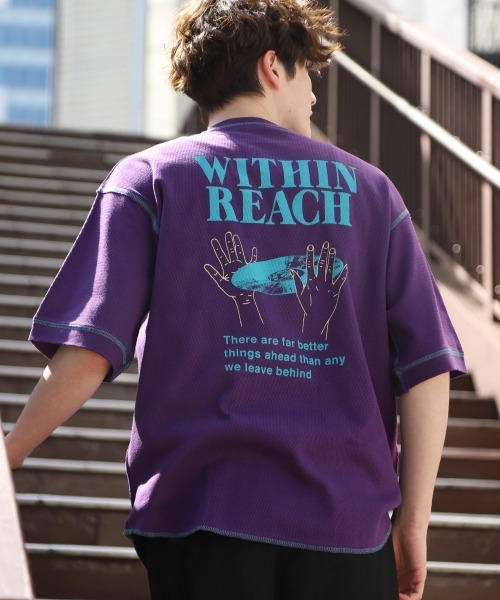 RAGEBLUE（レイジブルー）の「ワッフルプリントビッグTシャツ/936755（Tシャツ/カットソー・メンズ・ブラック/パープル/グレー/イエロー・MEDIUM/LARGE）」の19枚目の写真