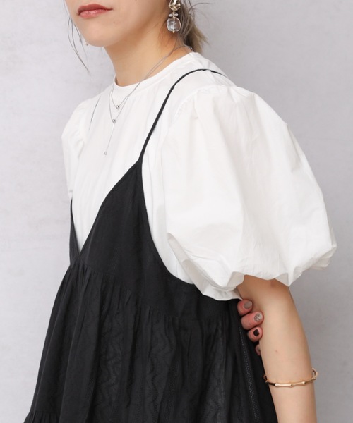 ap retro(アプレトロ)の「バルーンスリーブカットソー【ZOZO限定アイテム】(Tシャツ/カットソー・レディース・ホワイト/ブルー/ブラック・FREE)」の1枚目の写真