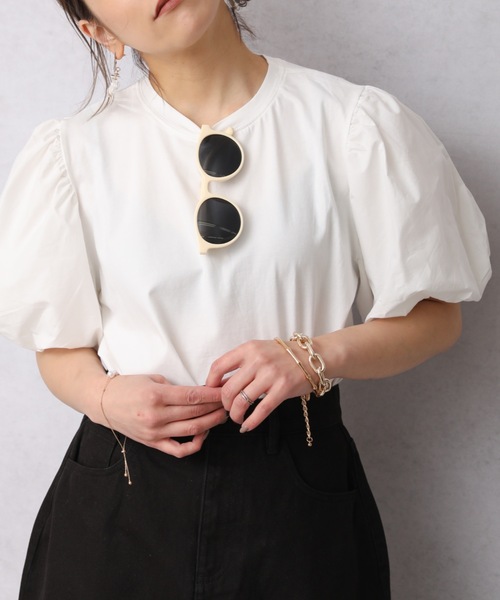 ap retro(アプレトロ)の「バルーンスリーブカットソー【ZOZO限定アイテム】(Tシャツ/カットソー・レディース・ホワイト/ブルー/ブラック・FREE)」の13枚目の写真