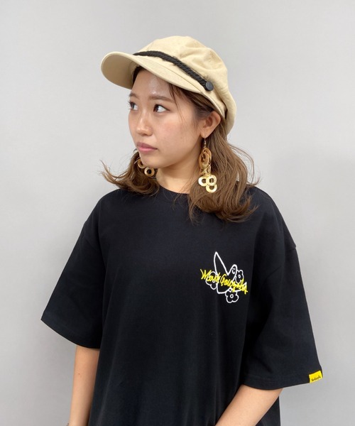 Mark Gonzales(マーク・ゴンザレス)の「【ムラサキスポーツ別注】MarkGonzales/マークゴンザレス ビッグシルエットTシャツ MGLD-003(Tシャツ/カットソー・レディース・ホワイト×パープル/ブラック/ホワイト×ブルー・L/M)」の11枚目の写真