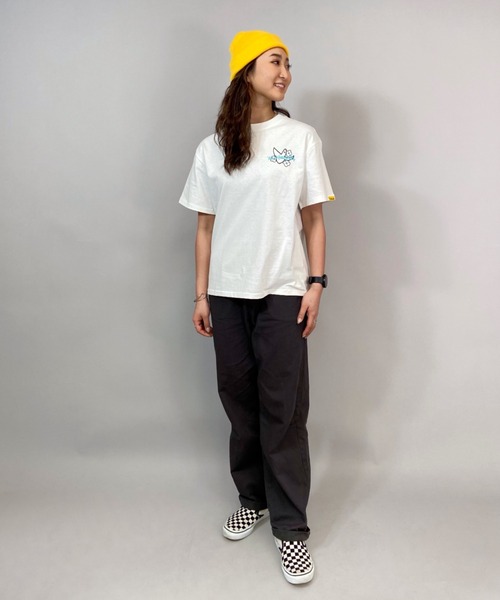 PALM ANGELS ネックロゴ コットンTシャツ MARK GONZALES別注ロゴプリントオーバーサイズTシャツ｜メンズ
