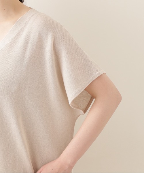 NATURAL BEAUTY BASIC（ナチュラルビューティーベーシック）の「シアーニットワンピース（ワンピース・レディース・ベージュ/ブラック/カーキ・MEDIUM）」の16枚目の写真