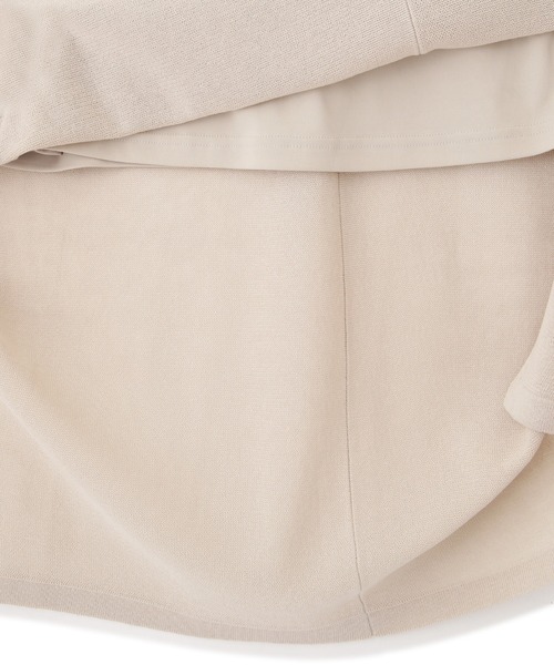 NATURAL BEAUTY BASIC（ナチュラルビューティーベーシック）の「シアーニットワンピース（ワンピース・レディース・ベージュ/ブラック/カーキ・MEDIUM）」の19枚目の写真