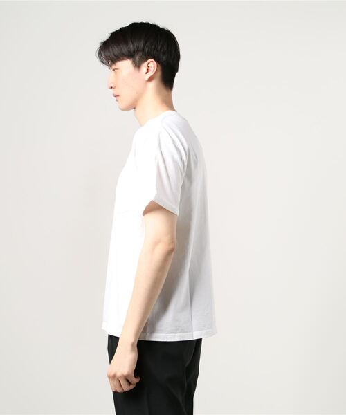 Good On（グッドオン）の「【0】【Good On/グッドオン】ショートスリーブ ポケット付Tシャツ（Tシャツ/カットソー・メンズ・ピンク/マスタード/ホワイト/ベージュ/モカ/ブラック/サックスブルー/ブルー/ネイビー/クリーム/ダークグリーン・L/M/XL）」の14枚目の写真