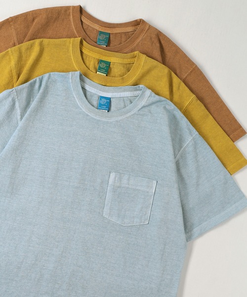 Good On（グッドオン）の「【0】【Good On/グッドオン】ショートスリーブ ポケット付Tシャツ（Tシャツ/カットソー・メンズ・ピンク/マスタード/ホワイト/ベージュ/モカ/ブラック/サックスブルー/ブルー/ネイビー/クリーム/ダークグリーン・L/M/XL）」の9枚目の写真