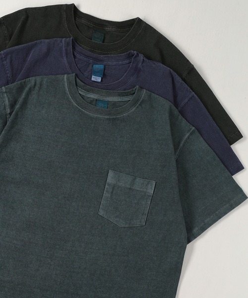 Good On（グッドオン）の「【0】【Good On/グッドオン】ショートスリーブ ポケット付Tシャツ（Tシャツ/カットソー・メンズ・ピンク/マスタード/ホワイト/ベージュ/モカ/ブラック/サックスブルー/ブルー/ネイビー/クリーム/ダークグリーン・L/M/XL）」の10枚目の写真