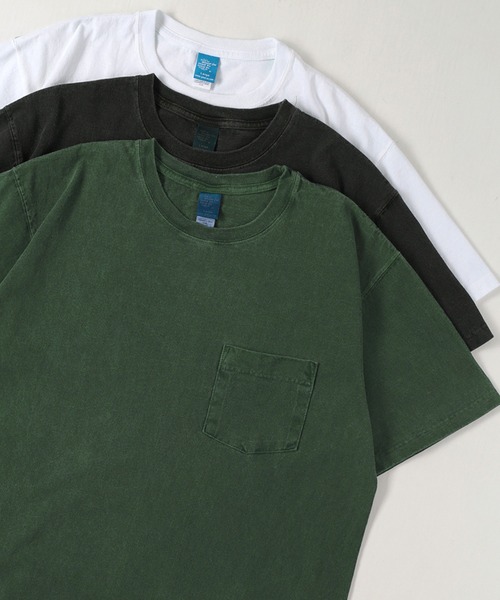 Good On（グッドオン）の「【0】【Good On/グッドオン】ショートスリーブ ポケット付Tシャツ（Tシャツ/カットソー・メンズ・ピンク/マスタード/ホワイト/ベージュ/モカ/ブラック/サックスブルー/ブルー/ネイビー/クリーム/ダークグリーン・L/M/XL）」の7枚目の写真