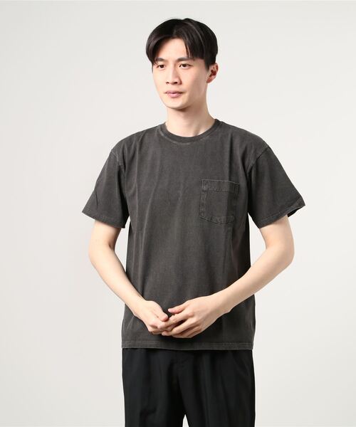 Good On（グッドオン）の「【0】【Good On/グッドオン】ショートスリーブ ポケット付Tシャツ（Tシャツ/カットソー・メンズ・ピンク/マスタード/ホワイト/ベージュ/モカ/ブラック/サックスブルー/ブルー/ネイビー/クリーム/ダークグリーン・L/M/XL）」の21枚目の写真