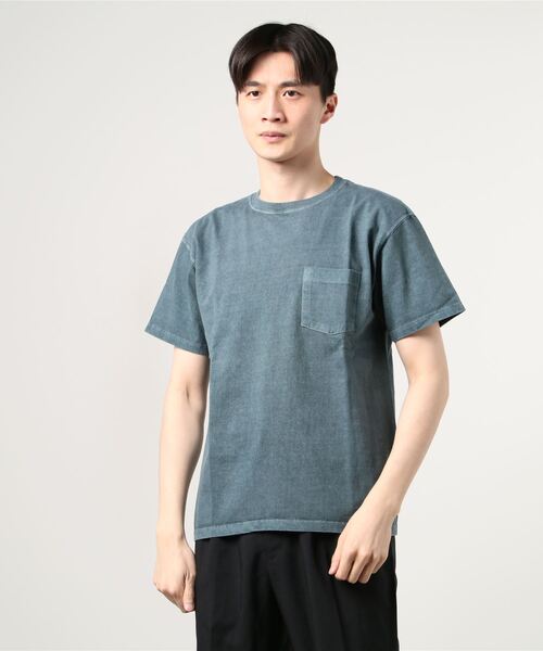 Good On（グッドオン）の「【0】【Good On/グッドオン】ショートスリーブ ポケット付Tシャツ（Tシャツ/カットソー・メンズ・ピンク/マスタード/ホワイト/ベージュ/モカ/ブラック/サックスブルー/ブルー/ネイビー/クリーム/ダークグリーン・L/M/XL）」の15枚目の写真