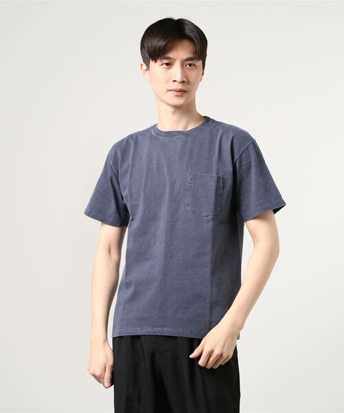 Good On（グッドオン）の「【0】【Good On/グッドオン】ショートスリーブ ポケット付Tシャツ（Tシャツ/カットソー・メンズ・ピンク/マスタード/ホワイト/ベージュ/モカ/ブラック/サックスブルー/ブルー/ネイビー/クリーム/ダークグリーン・L/M/XL）」の16枚目の写真