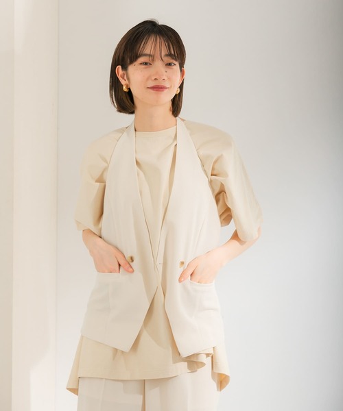 KBF（ケイビーエフ）の「ホルターベスト（ベスト・レディース・イエロー/ネイビー/アイボリー・ONE）」の2枚目の写真