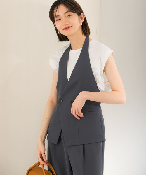 KBF（ケイビーエフ）の「ホルターベスト（ベスト・レディース・イエロー/ネイビー/アイボリー・ONE）」の4枚目の写真