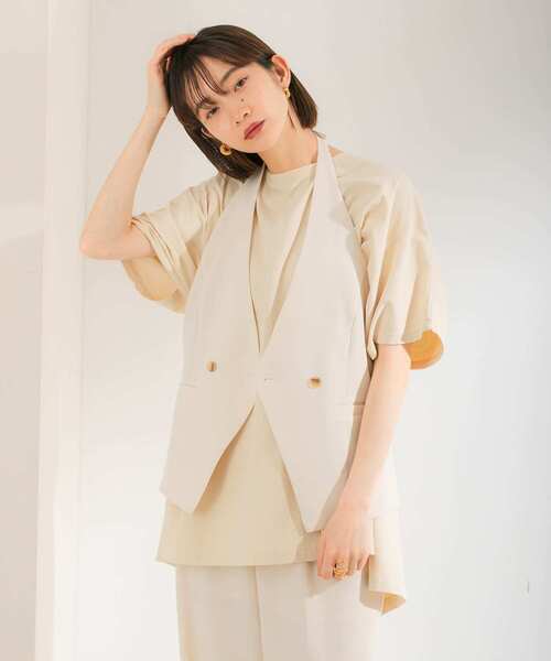 KBF（ケイビーエフ）の「ホルターベスト（ベスト・レディース・イエロー/ネイビー/アイボリー・ONE）」の7枚目の写真