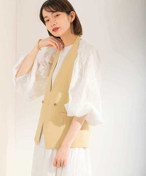 KBF（ケイビーエフ）の「ホルターベスト（ベスト・レディース・イエロー/ネイビー/アイボリー・ONE）」の10枚目の写真