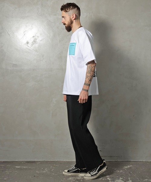 GALLIS ADDICTION（ガリスアディクション）の「GA SILICON-PRINT TEE/プリント 半袖Tシャツ（Tシャツ/カットソー・メンズ・ホワイト/ブラック/ラベンダー・M/L）」の4枚目の写真