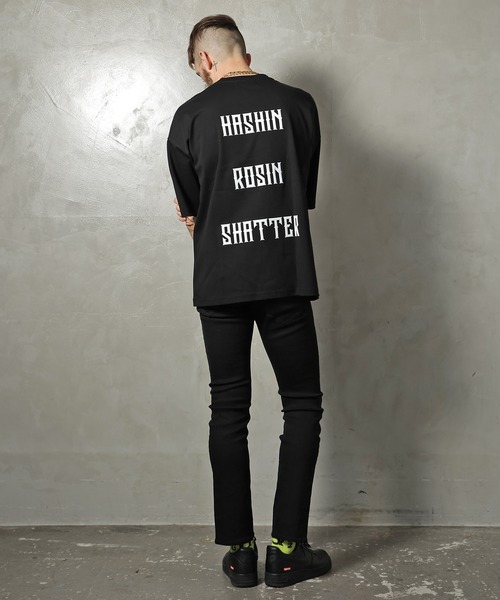 GALLIS ADDICTION（ガリスアディクション）の「GA SILICON-PRINT TEE/プリント 半袖Tシャツ（Tシャツ/カットソー・メンズ・ホワイト/ブラック/ラベンダー・M/L）」の5枚目の写真