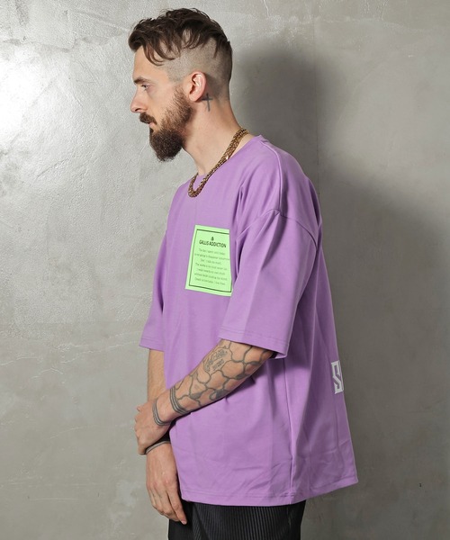 GALLIS ADDICTION（ガリスアディクション）の「GA SILICON-PRINT TEE/プリント 半袖Tシャツ（Tシャツ/カットソー・メンズ・ホワイト/ブラック/ラベンダー・M/L）」の18枚目の写真