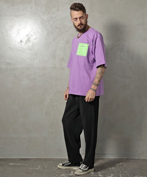 GALLIS ADDICTION（ガリスアディクション）の「GA SILICON-PRINT TEE/プリント 半袖Tシャツ（Tシャツ/カットソー・メンズ・ホワイト/ブラック/ラベンダー・M/L）」の11枚目の写真