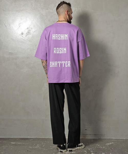 GALLIS ADDICTION（ガリスアディクション）の「GA SILICON-PRINT TEE/プリント 半袖Tシャツ（Tシャツ/カットソー・メンズ・ホワイト/ブラック/ラベンダー・M/L）」の8枚目の写真