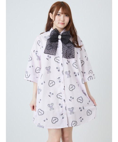 くまちゃんプリントbigシャツ シャツ ブラウス Ank Rouge アンクルージュ のファッション通販 Zozotown
