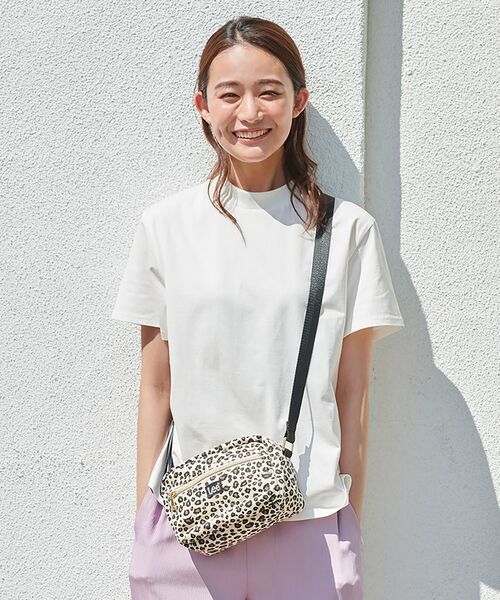 grove(グローブ)の「【洗える/UV/抗菌防臭】ギザコットンモックネックシンプルTシャツ(Tシャツ/カットソー)」|オフホワイト