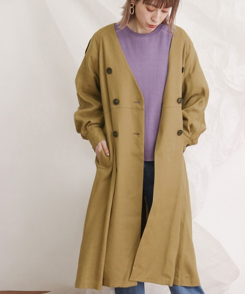 セール ブランド古着 ノーカラーコート ノーカラーコート Kbf ケイビーエフ のファッション通販 Zozoused