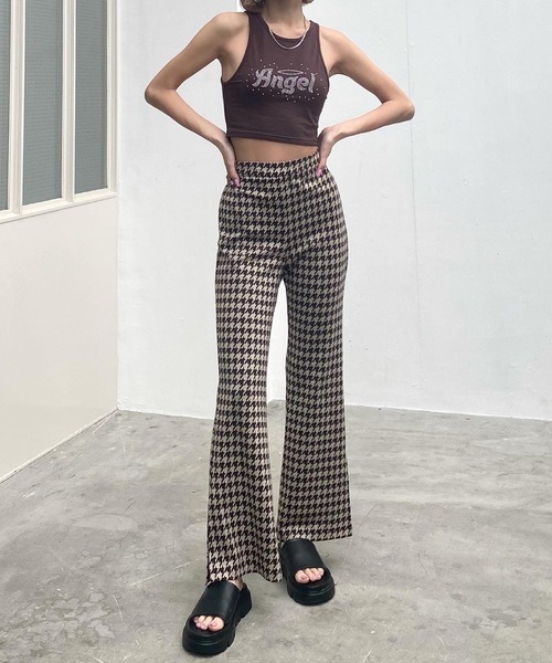 SHAGGIE(シャギー)の「千鳥チェックフレアパンツ(その他パンツ・レディース・ブラウン・FREE)」の13枚目の写真