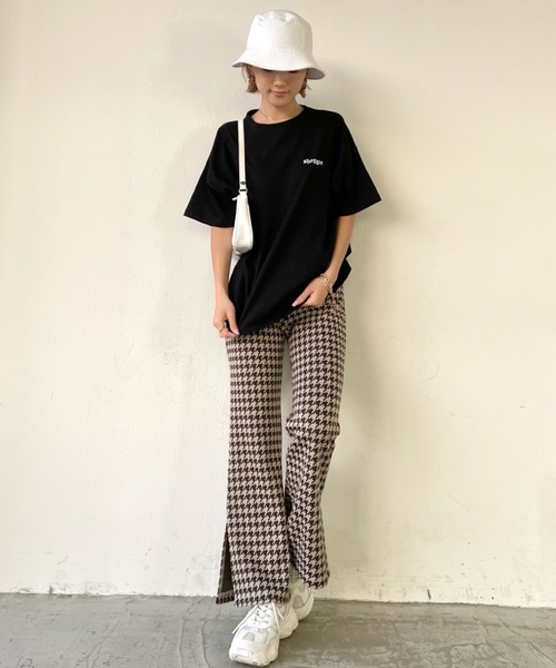 SHAGGIE(シャギー)の「千鳥チェックフレアパンツ(その他パンツ・レディース・ブラウン・FREE)」の10枚目の写真