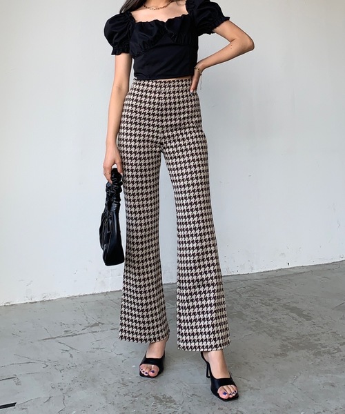 SHAGGIE(シャギー)の「千鳥チェックフレアパンツ(その他パンツ・レディース・ブラウン・FREE)」の20枚目の写真