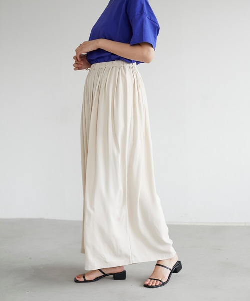 CRAFT STANDARD BOUTIQUE（クラフトスタンダードブティック）の「ウエストタックギャザーパンツ　＊◇（その他パンツ・レディース・ベージュ/カーキ/モカ/ピンク・M/L）」の3枚目の写真