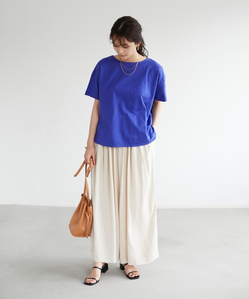 CRAFT STANDARD BOUTIQUE（クラフトスタンダードブティック）の「ウエストタックギャザーパンツ　＊◇（その他パンツ・レディース・ベージュ/カーキ/モカ/ピンク・M/L）」の6枚目の写真