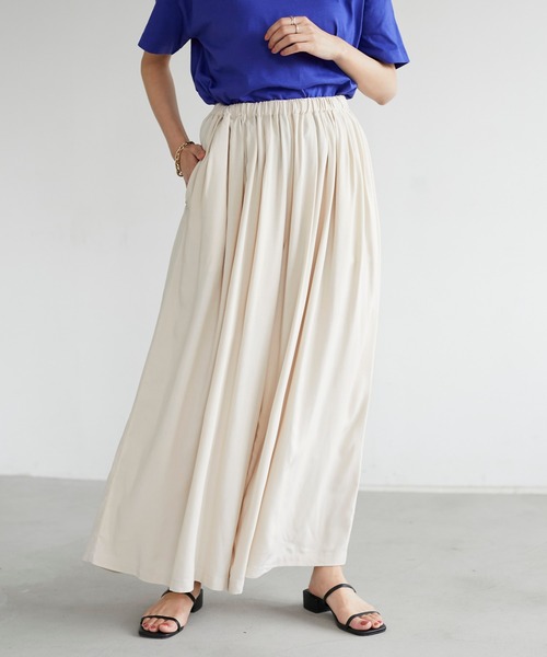 CRAFT STANDARD BOUTIQUE（クラフトスタンダードブティック）の「ウエストタックギャザーパンツ　＊◇（その他パンツ・レディース・ベージュ/カーキ/モカ/ピンク・M/L）」の12枚目の写真