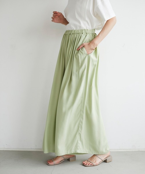 CRAFT STANDARD BOUTIQUE（クラフトスタンダードブティック）の「ウエストタックギャザーパンツ　＊◇（その他パンツ・レディース・ベージュ/カーキ/モカ/ピンク・M/L）」の19枚目の写真