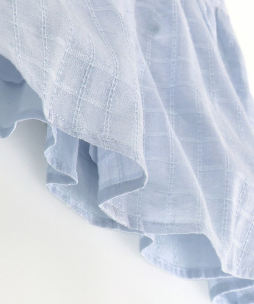 BRANSHES（ブランシェス）の「ドッキングワンピース＆ヘアバンドセット（その他ベビーウェア・キッズ・サックスブルー/サーモンピンク・80ｃｍ/70cm）」の5枚目の写真