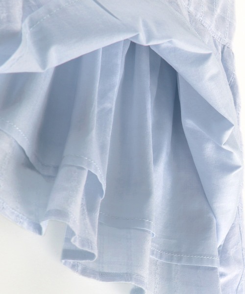 BRANSHES（ブランシェス）の「ドッキングワンピース＆ヘアバンドセット（その他ベビーウェア・キッズ・サックスブルー/サーモンピンク・80ｃｍ/70cm）」の7枚目の写真