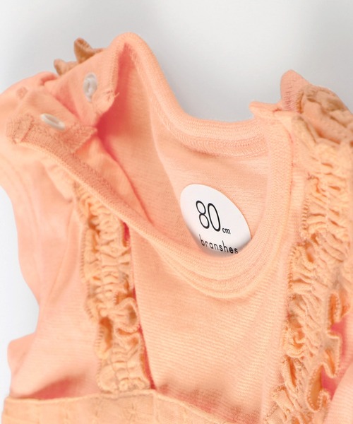 BRANSHES（ブランシェス）の「ドッキングワンピース＆ヘアバンドセット（その他ベビーウェア・キッズ・サックスブルー/サーモンピンク・80ｃｍ/70cm）」の10枚目の写真
