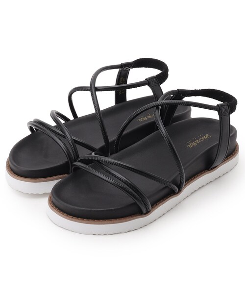 SHOO・LA・RUE（シューラルー）の「◆コードストラップブラックソールサンダル（サンダル・レディース・ブラック/ナチュラル/キャメル・35/45/25）」の2枚目の写真