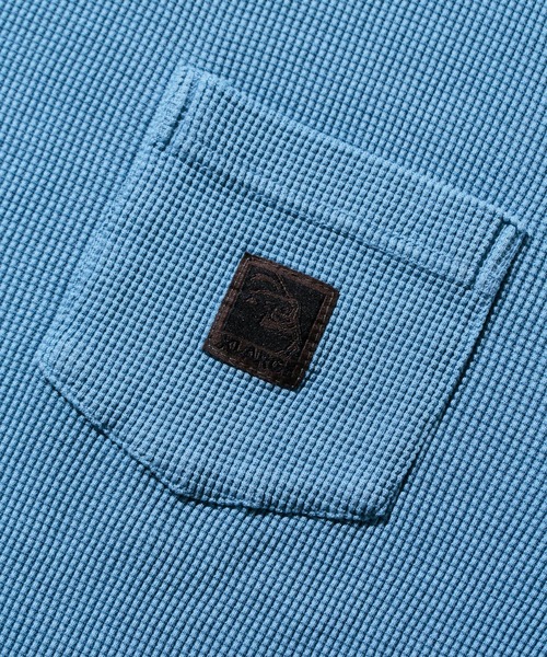 XLARGE（エクストララージ）の「OVERDYED THERMAL L/S TEE（Tシャツ/カットソー・メンズ・ライトブルー/ブラック/ベージュ・M/S/XL/L）」の8枚目の写真